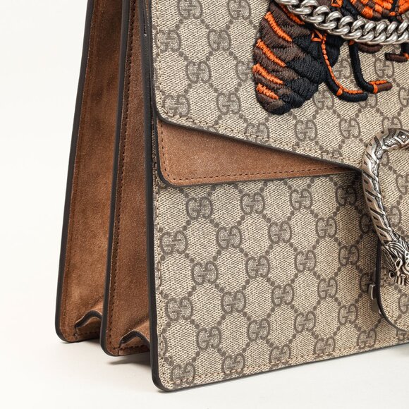 Gucci Dionysus Beige Ebony GG Supreme Monogram Limited Edition Bee Bag - Picture 10 of 15
